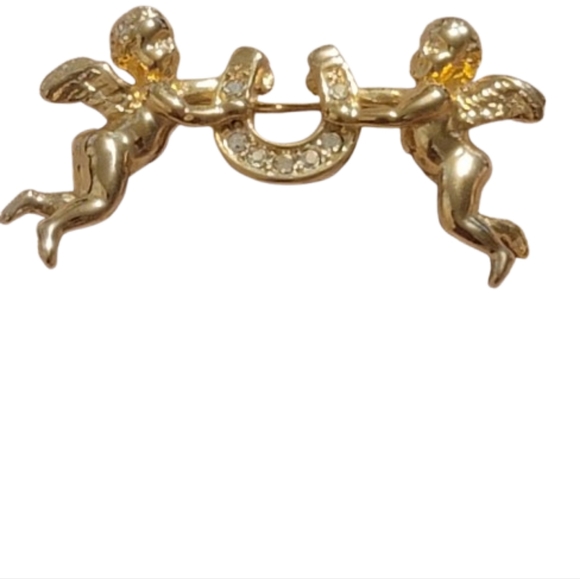 Gold Angel Brooch - Picture 1 of 3